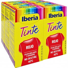 Tinte Rojo Iberia para algodón y otros · Paquete de 6 unidades