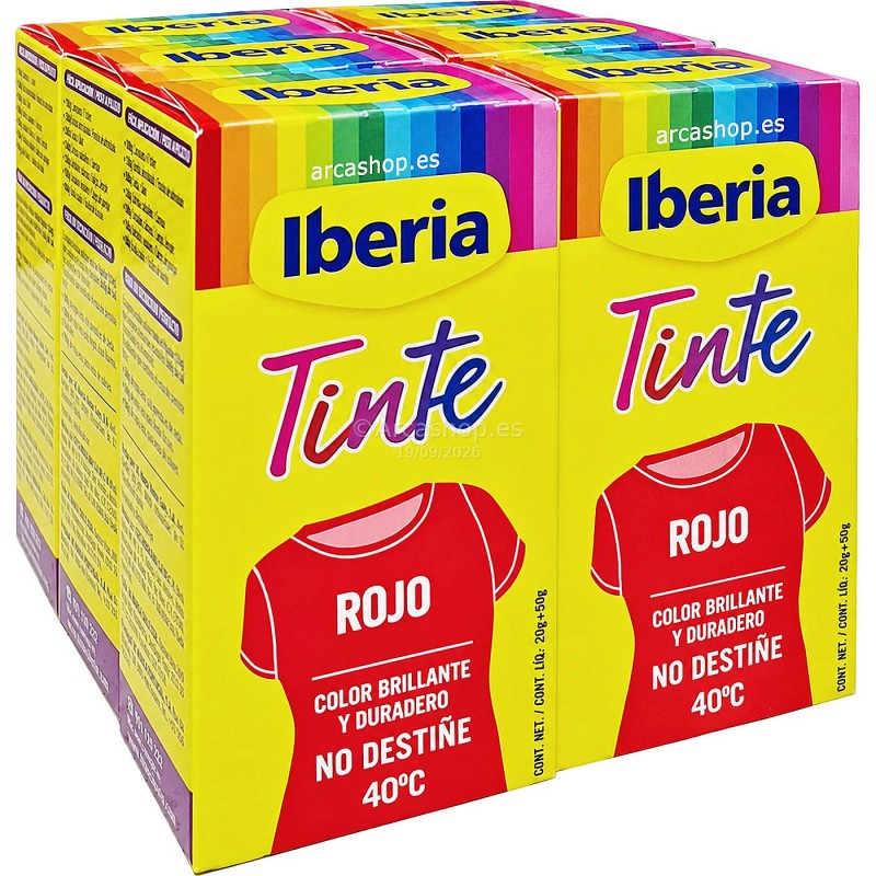 Tintes Color Iberia para teñir prendas de Vestir · Paquete de 6 unidades