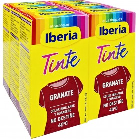 TINTE IBERIA FIBRAS GRANATE · Paquete de 6 unidades