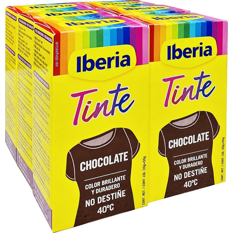 TINTE IBERIA FIBRAS CHOCOLATE · Caja de 6 unidades