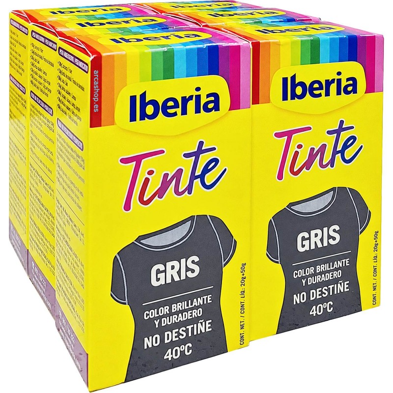 TINTE IBERIA FIBRAS GRIS · Caja de 6 unidades