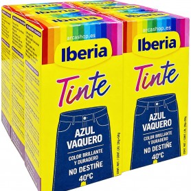 TINTE IBERIA FIBRAS AZUL VAQUERO · Paquete de 6 unidades
