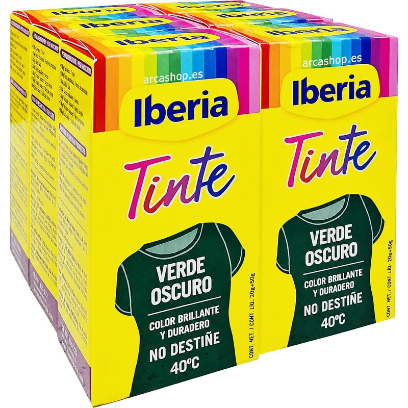 TINTE IBERIA FIBRAS VDE OSCURO · Paquete de 6 unidades