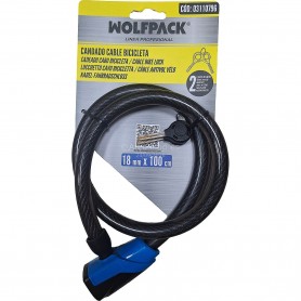 CANDADO MOTO SEGURIDAD LLAVE PUNTO 100 CMS. COD. 03110796