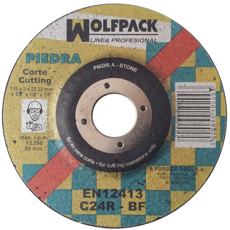 Disco Corte Piedra Wolfpack ladrillo, losa disco 115 mm pequeño Sevilla Tomares