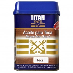 Aceite TITAN YATE color teca para madera. Aceite TITAN YATE color teca e incoloro, tratamiento para madera. 750 ml