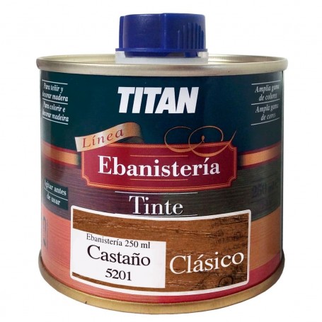 Tinte Ebanisteria Clásico Titan. Hidroalcohólico. Castaño