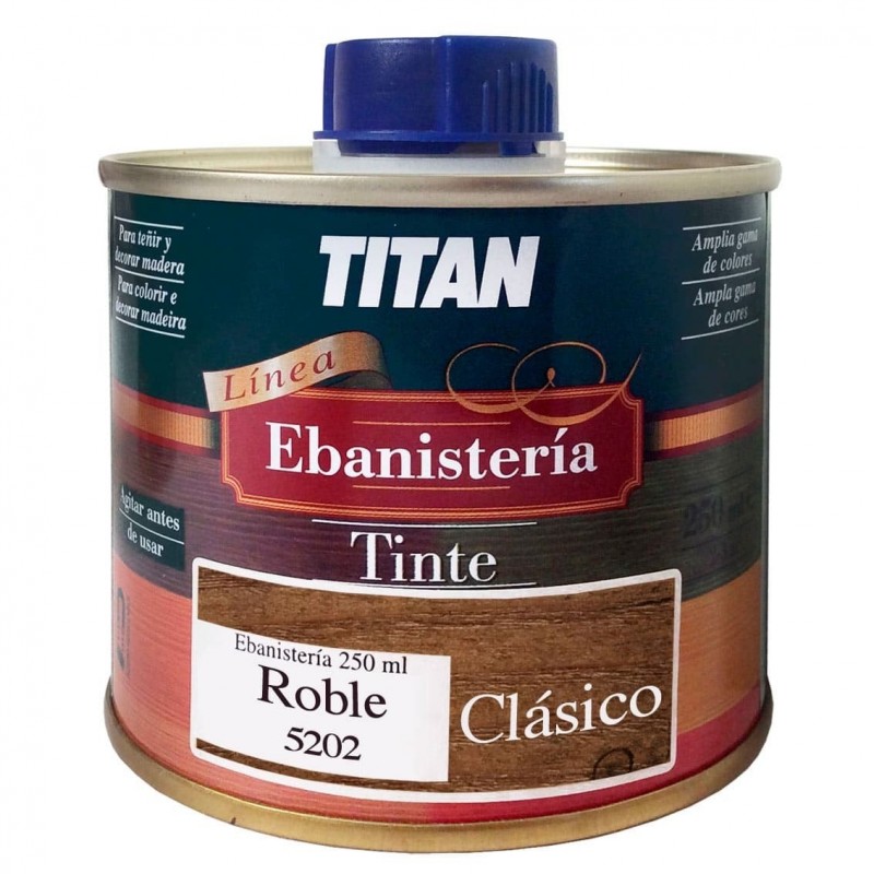 Tinte Ebanisteria Clásico Titan. Hidroalcohólico. Roble