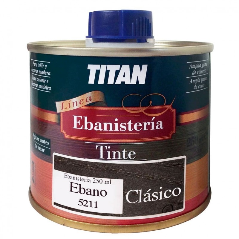 Tinte Ebanisteria Clásico Titan. Hidroalcohólico. Ebano