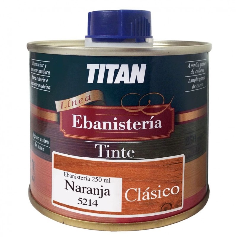 Tinte Ebanisteria Clásico Titan. Hidroalcohólico. Naranja