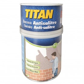 Antisalitre Titan barrera impermeable para el salitre a través de paredes y techos en hormigón, cemento, ladrillo