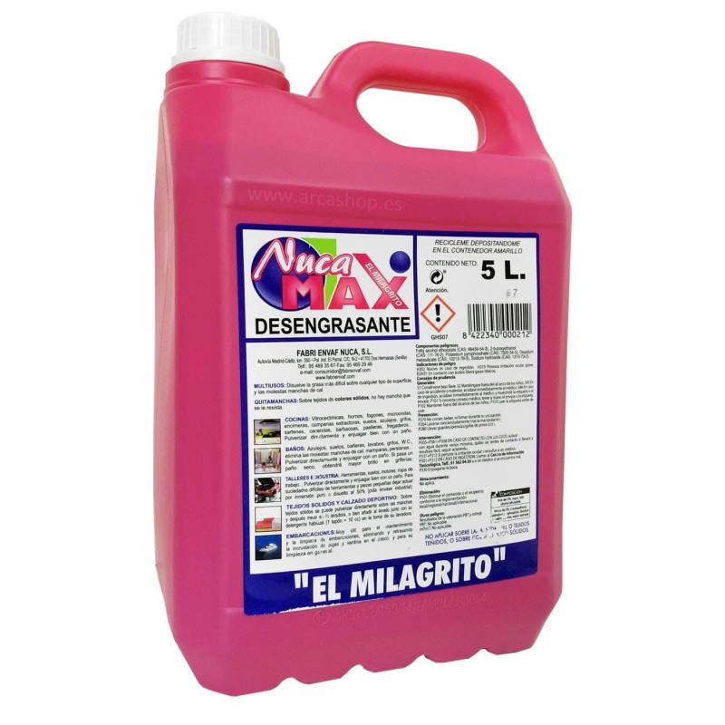 El Milagrito Desengrasante Multiusos Sin Fosfatos 750ml.+250 ml