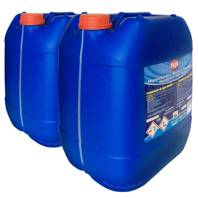 Hipoclorito Sódico 20 litros PQS Agua Potable