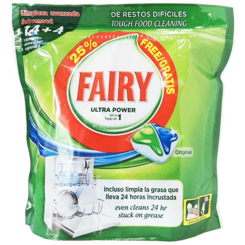 Consejos Enciclopedia compresión Fairy Detergente Lavavajillas Ultra Power