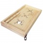 Tabla artesanal de rayado (rajado) de aceitunas de mesa. Tabla para Rajar Aceitunas de madera y cuchillas.