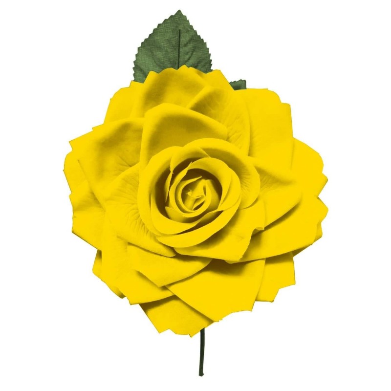 Flor de Gitana o Flamenca Clásica amarillo