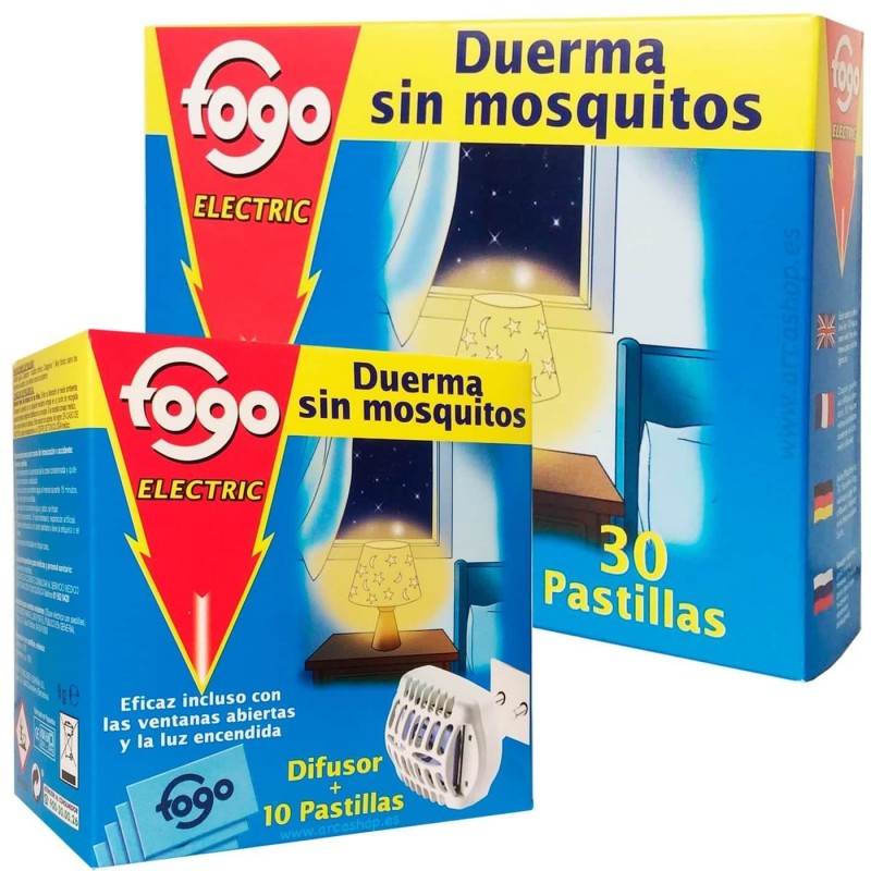 Pastillas Fogo recambio antimosquitos y Difusor eléctrico