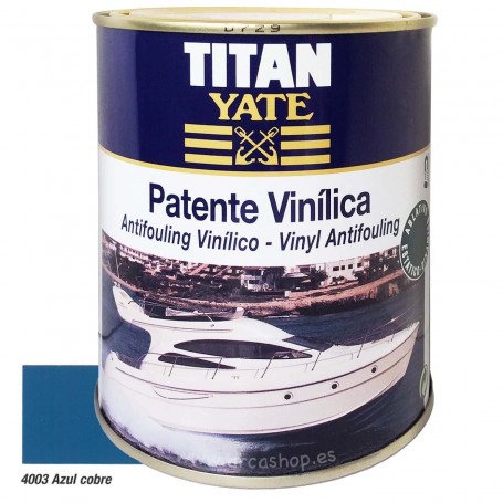 Patente Vinílica Ablativa Titan Yate Embarcaciones  y Náutica Azul 