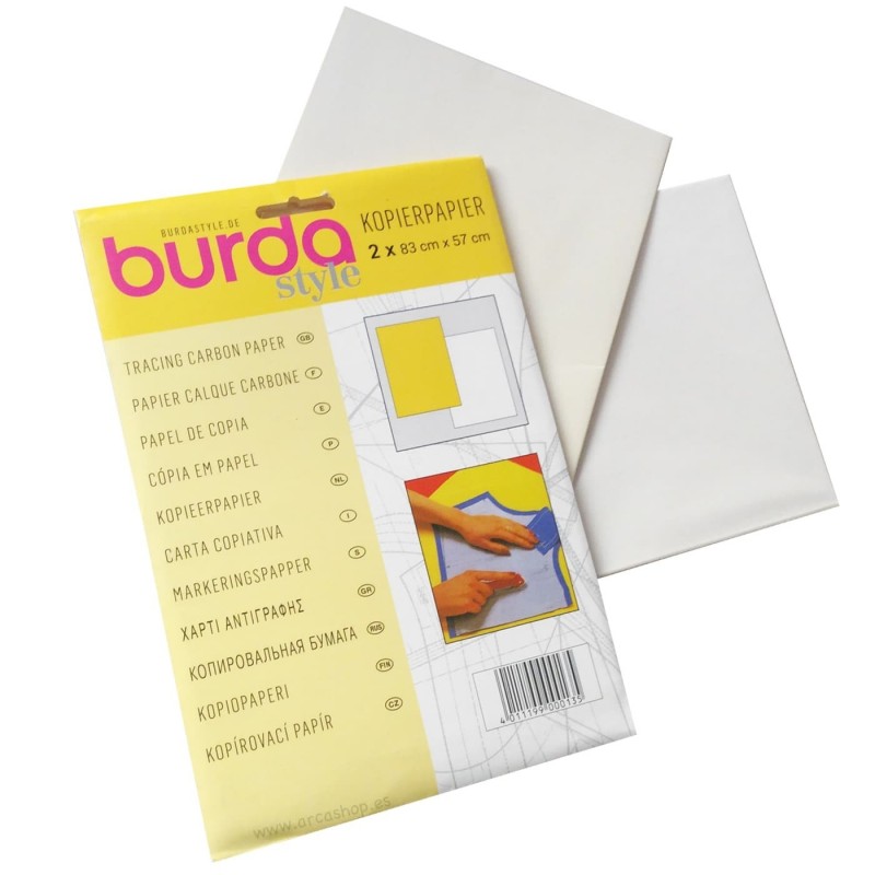 Papel de calco o copia amarillo - blanco Burda - Truben