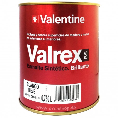 Esmalte 750 ml Blanco Sintético Valrex Valentine BS. Esmalte Brillante