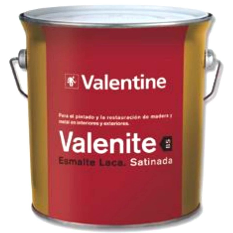 Esmalte Blanco Laca Satinada Valrex 4 litros Valentine BS Teflon Blanca Satinada