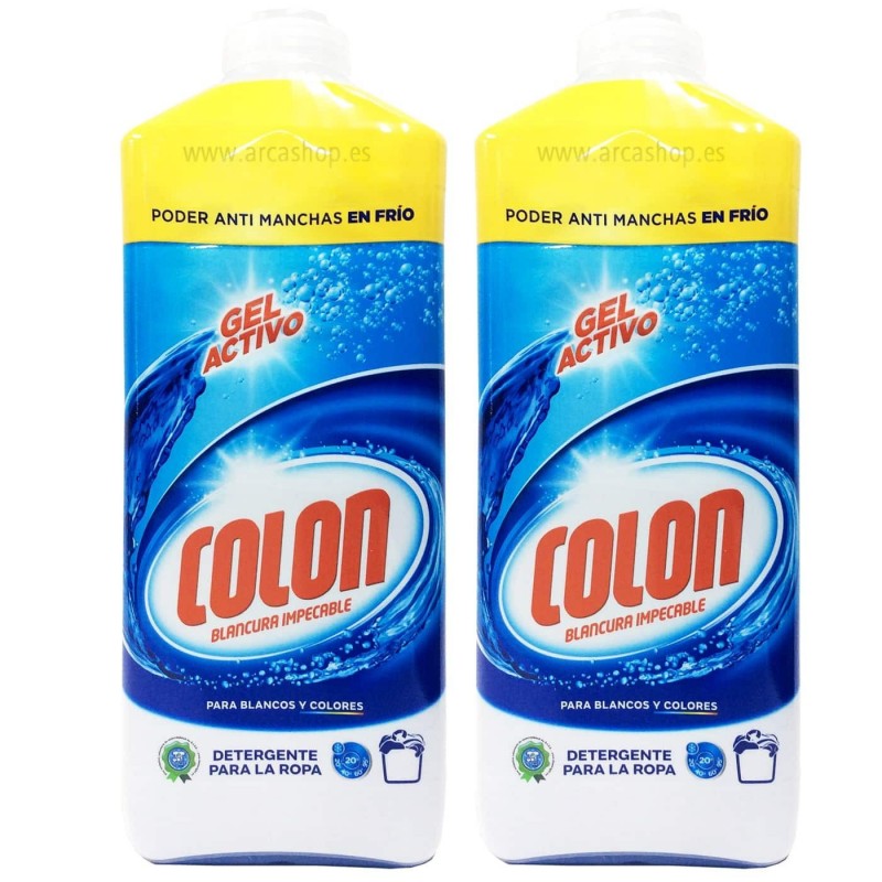 Detergente Líquido Lavadora Gel Activo COLON 25 lavados