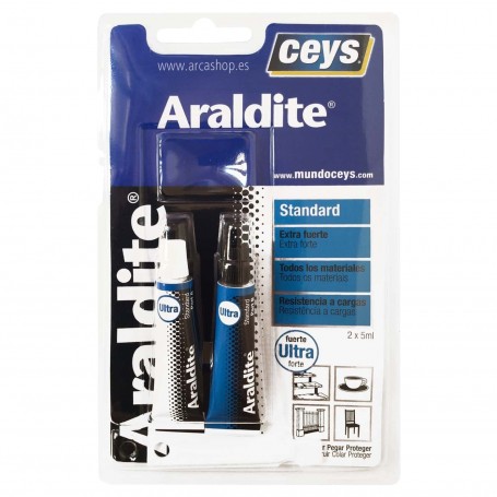 ARALDITE Ceys Adhesivo dos componentes unión extra fuerte en plásticos, metales, maderas, cristal, etc