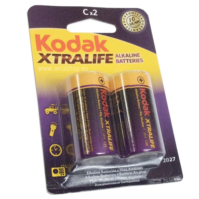 Pilas C 1,5 V Alcalinas Kodak Xtralife Larga duración