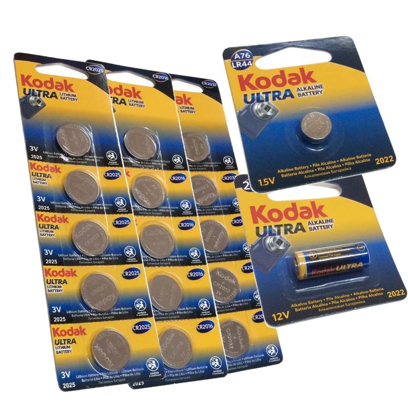 Pilas de Botón Kodak Ultra Litio y Alcalinas Mandos a distacia
