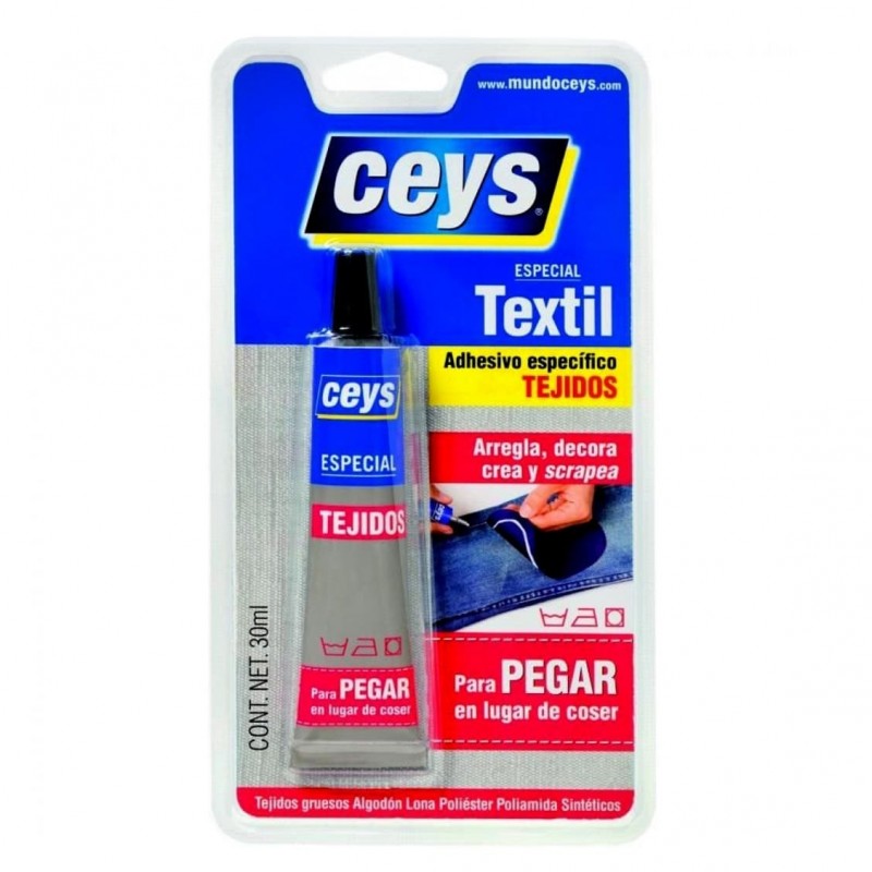 Ceys Textil: Pegamento Especial para tejidos, telas, y otros materiales textiules.