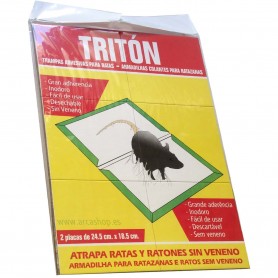 Tritón, trampas adhesivas cartón grande para ratas y ratones