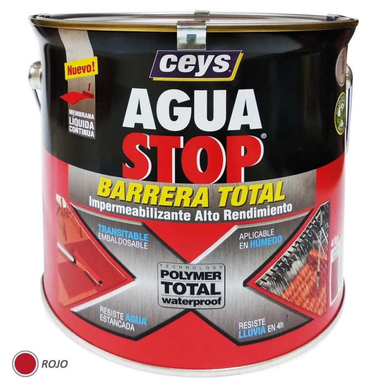 Agua Stop Ceys Pintura Roja Impermeabilizante 4 kg 