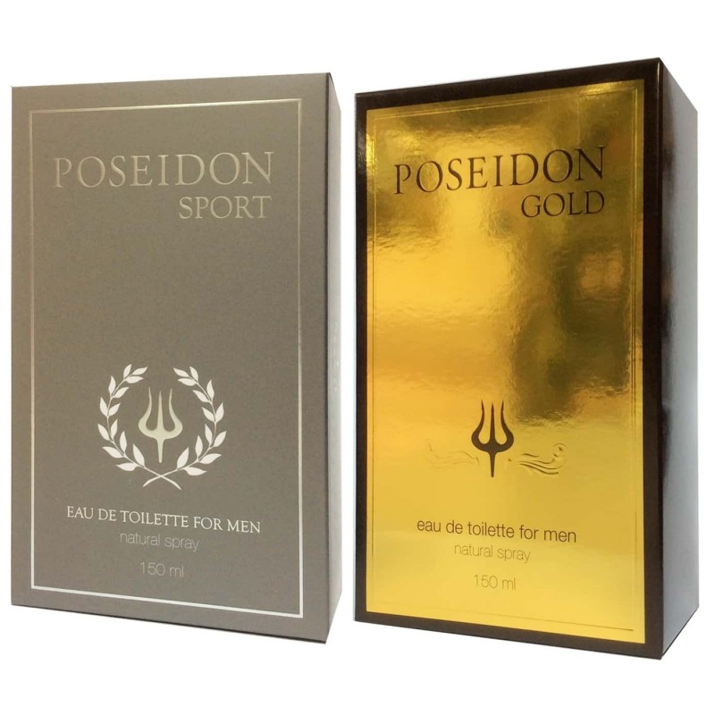 Poseidon Gold y Poseidon Sport, eau de toilette para hombre. 