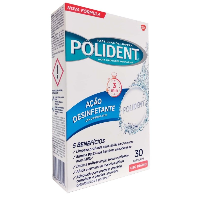 Oxígeno Activo POLIDENT Tabletas limpiadoras para prótesis dentales precio