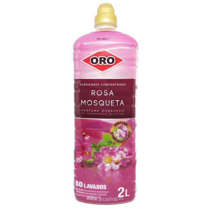 ORO Suavizante Concentrado Perfumado Rosa Mosqueta 80 lavados 2 litros