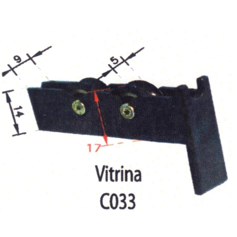 Rodamientos Corredera Vitrina C033 Puertas - Ventanas 