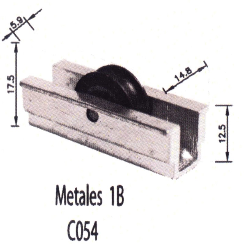 Rodamiento Corredera Metales 1B C054 Puertas - Ventanas 