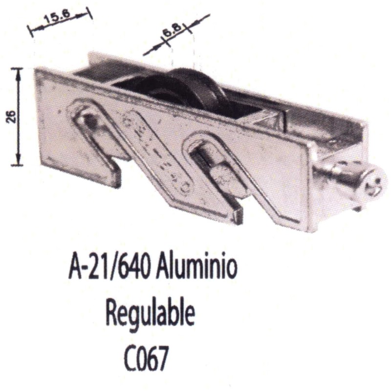 Rodamiento Corredera Aluminio A 21 640 Regulable C067 Puertas - Ventanas 