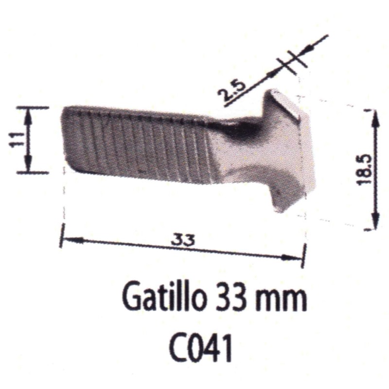 Gatillo 33mm C041 Puertas - Ventanas 