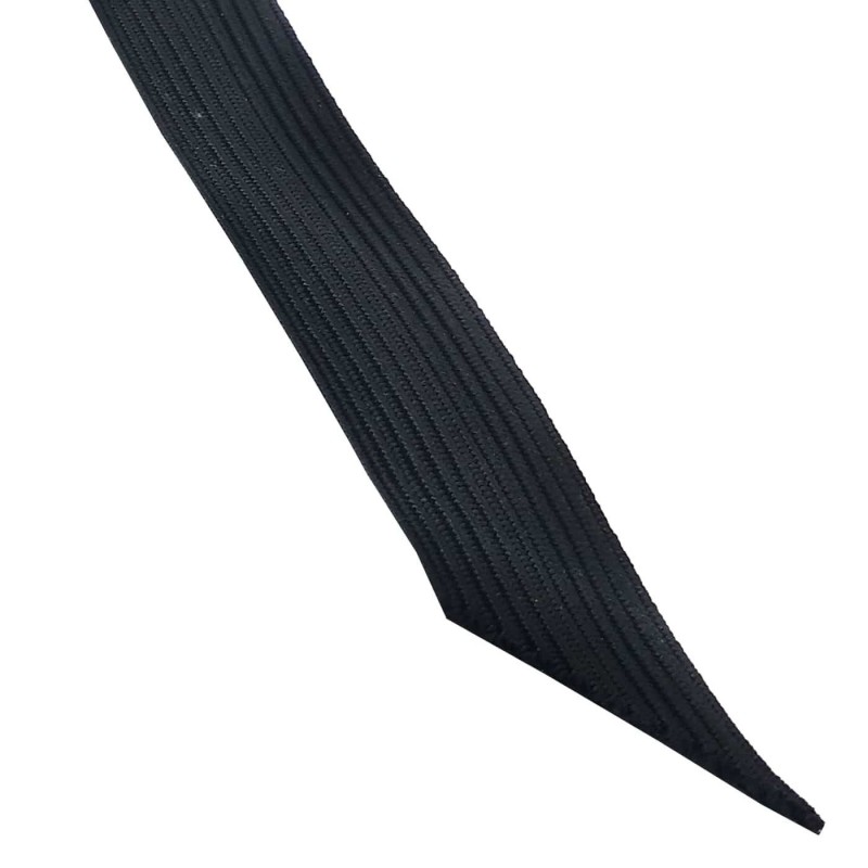 Elástico Negro trenzado standard ancho 5 mm, 7 mm, 10 mm, 12mm y 16mm