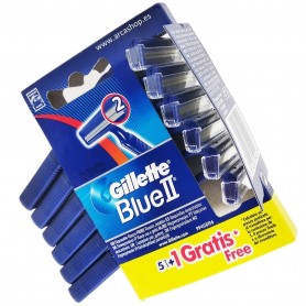 Maquinillas Gillette Blue II Recambios Cuchillas Afeitado Azules desechables.