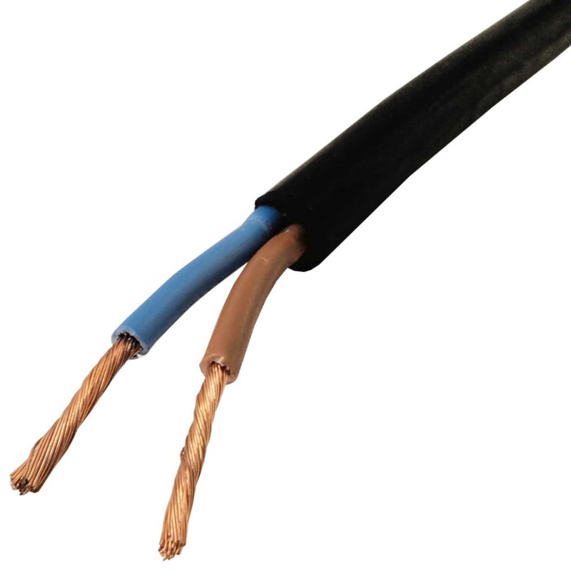 Cable Manguera Negra Flexible Iluminación 2 polos, Herramientas y Electrodomésticos.