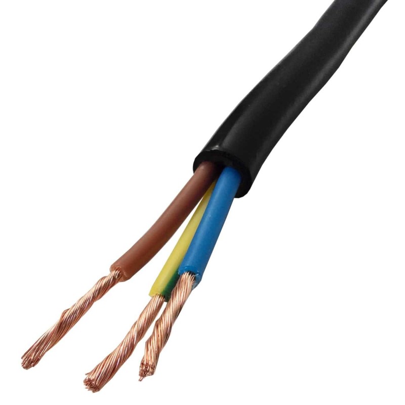 Cable Manguera Negra Flexible Iluminación 3 polos, Herramientas y Electrodomésticos.
