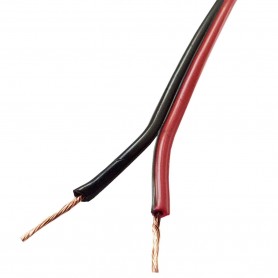 Cable Audio Rojo y Negro. Cable audio por metro y rollo 100 metros