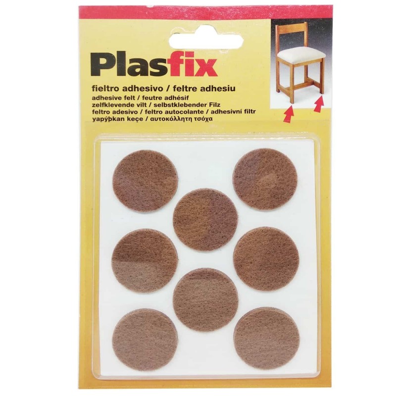 color: marrón Posavasos de fieltro autoadhesivos cantidad: 8 piezas protectores de suelo para mesas y sillas Fackelmann Filzgleiter TECNO 