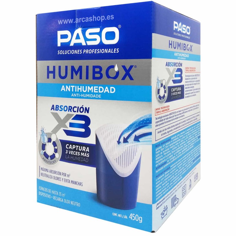 Deshumidificador Antihumedad Granulado HUMIBOX X3 PASO PROFESIONAL