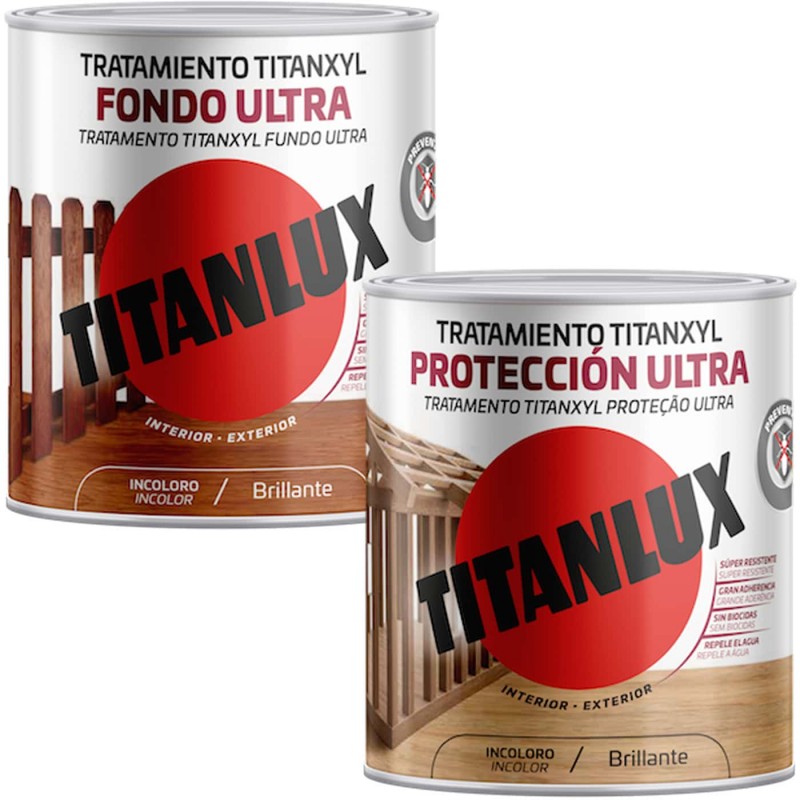 Titanxyl Lasur Fondo Ultra Y Titanxyl Protección Total Ultra: Ambos son líquidos protectores para maderas en exterior