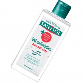 Gel de manos desinfectante Sanytol, limpieza y protección de las manos sin aclarar con agua.