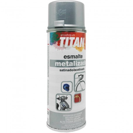 Spray Metalizado Plata 601 Satinado Titanlux