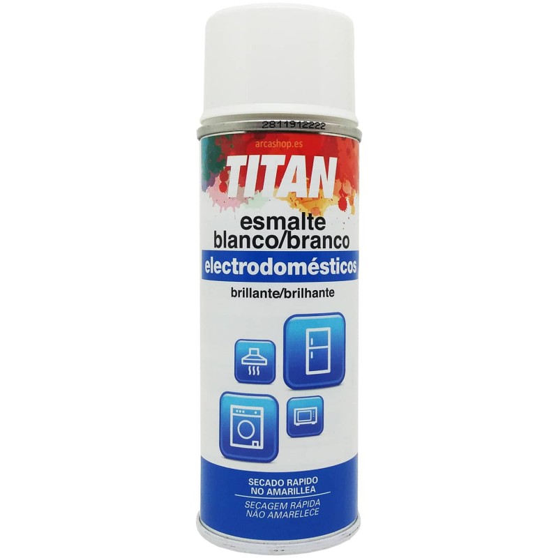 Esmalte Spray Blanco Brillante Electrodomésticos / Sanitarios Titanlux